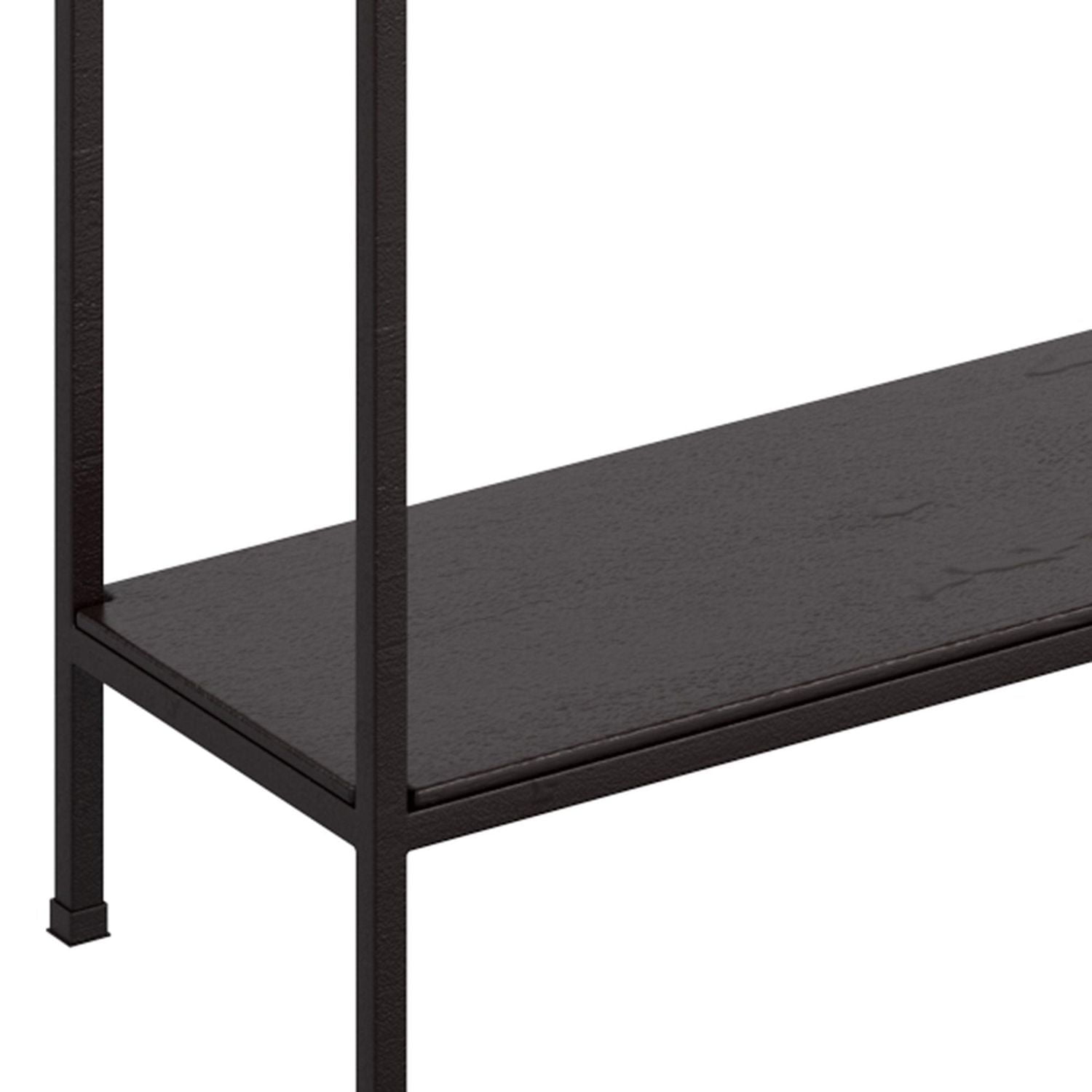 Industrial Chic Metal & Marble Console Table - Antique Gold & Black