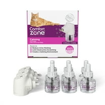 Comfort Zone Cat Calming Diffuser Kit, Cat Pheromone, 3 Diffusers and 6 Refills-48ml, New Formula
