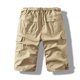 thumbnail image 3 of WILLBEST Pantalones Cortos de Pana para Hombre, de Pierna Ancha, Finos, de Verano, Estilo Retro Japonés, para Trabajo, 3 of 3