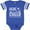 Football Blue and White, variant on Inktastic Here to Cheer Cheerleading with Arrow and Stars Boys or Girls Baby Bodysuit