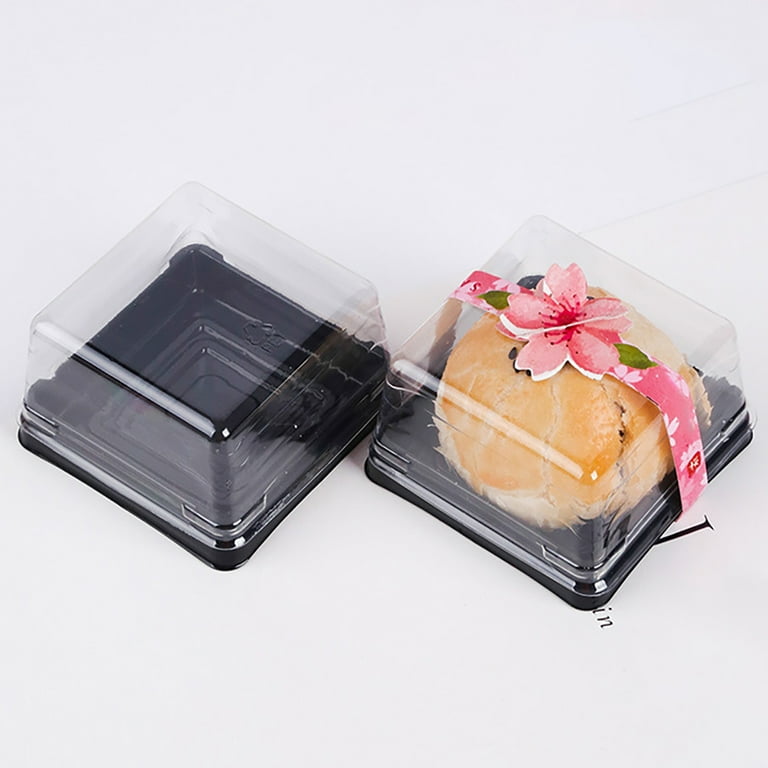 50Pcs Disposable Cake Box Transparent Lid Baking Accessories Moon