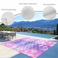 thumbnail image 3 of Purple Ombre Outdoor Rug for Patio/Deck/Porch, Non-Slip Large Area Rug 5 x 7 Ft, Colourful Gradual Modern Abstract Art Indoor Outdoor Rugs Washable Area Rugs, Reversible Camping Rug Carpet Runner, 3 of 8