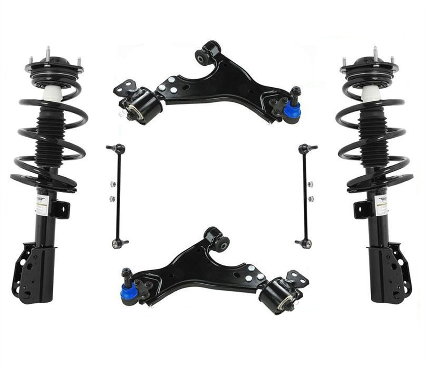 Front Struts Lower Control Arms & Links For GMC Acadia Chevy Traverse