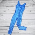 thumbnail image 3 of Sxiwei Kids Girls Sleeveless Shiny Metallic Gymnastics Ballet Dance Tank Leotard Unitard Jumpsuit Light Blue S, 3 of 6