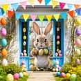 thumbnail image 5 of Easter Door Hanger Colorful Bunny Eggs Pattern Spring Door Curtain Front Door Decorations for Easter Party Easy to Hang Polyester Fabric 35 x 72 Inch, 5 of 5
