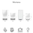 thumbnail image 4 of Montana Acrylic Heavy Base Drinking Glass - Clear - 16.5 oz - Set of 6, 4 of 5