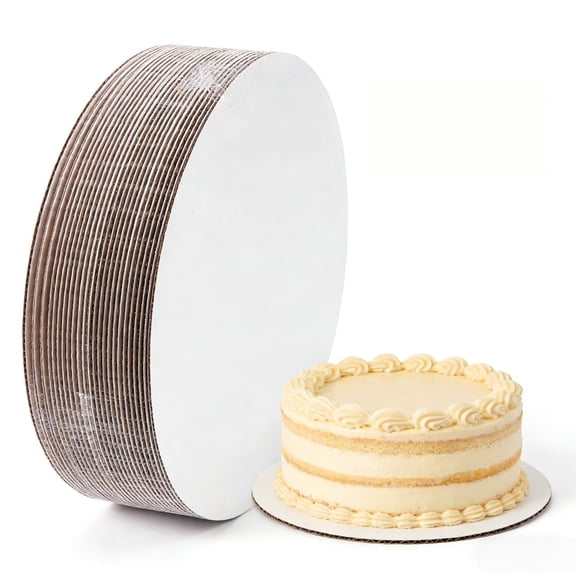 30PCS 10 Inch White Corrugated Cake Board, Heavy Duty Cake Base for Wedding/Birthday Cake Display