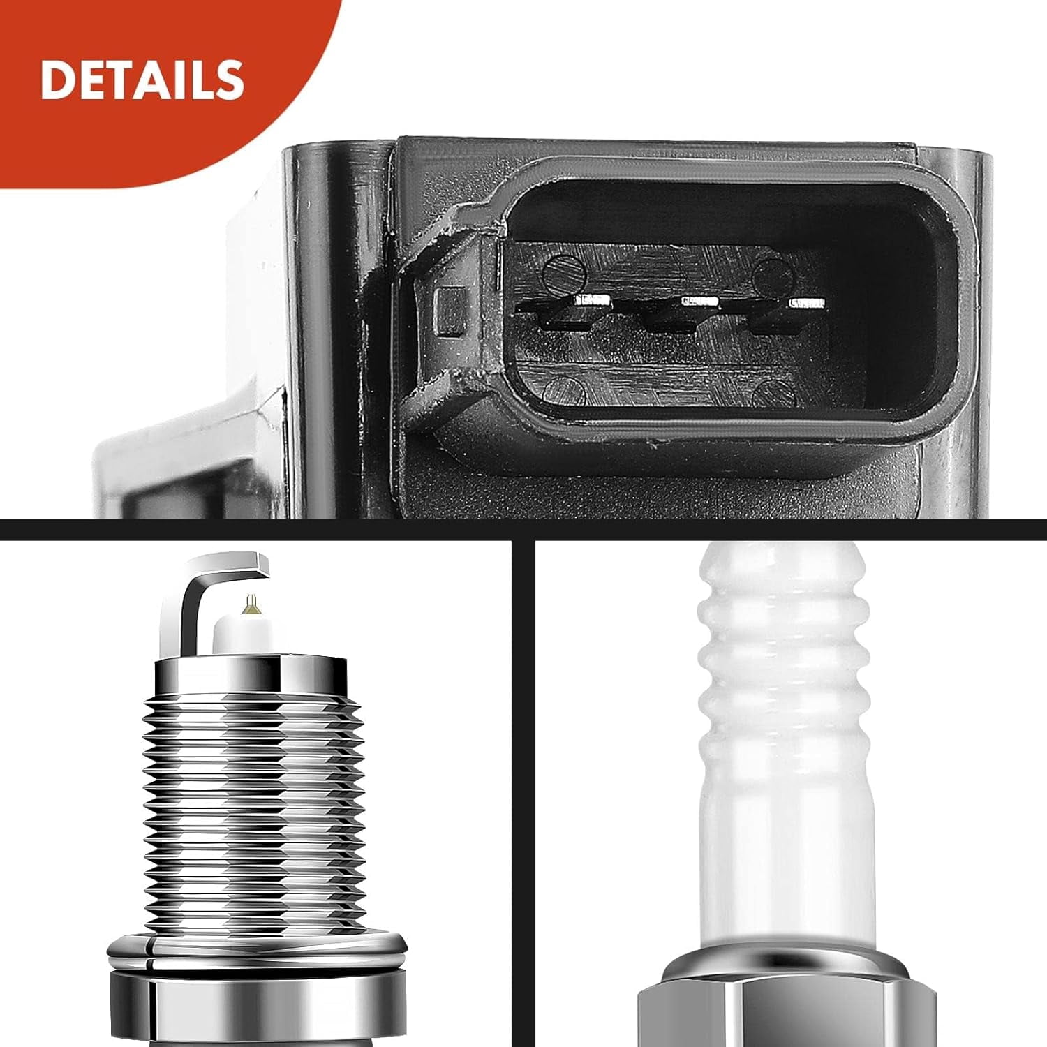A-Premium Set of 4 Ignition Coil Pack and Iridium Spark Plugs Compatible with Acura TSX 2004 2005 2006 2007 2008 2.4L Replace# NGK6994, C1450