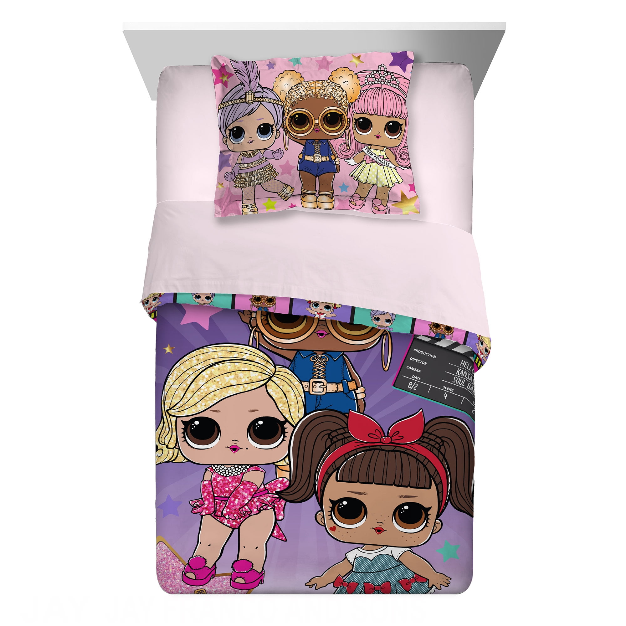 Girls Surprise Bedding Set LOL Kids Comforter Sheets Pillow Case Pink Twin Size 