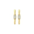 thumbnail image 2 of ARAIYA FINE JEWELRY 14K Yellow Gold Round Diamond Hoop Earrings (1/8 cttw, I2-I3 Clarity, I-J Color), 2 of 6