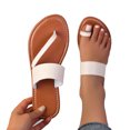 thumbnail image 4 of Anuirheih Clearance Slip on Sandals Women,Women's Flat Shoes Ladies Beach Sandals Summer Non-Slip Causal Slippers Flip Flops(Beige), 4 of 7