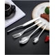 thumbnail image 3 of Juego de cubiertos con cuchillos para carne, cubiertos de acero inoxidable, utensilios plateados, juego de cubiertos moderno, incluye cuchillo/tenedor/cuchara, 3 of 5