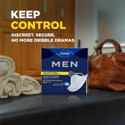 TENA Men Maximum Disposable -Absorbent Bladder Control Pad for Adults, 8 in., 20 Count, 1 Pack