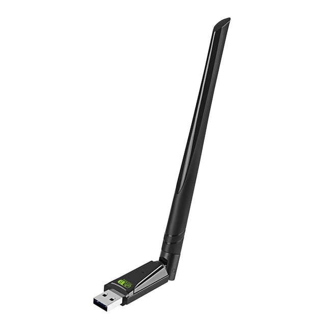 650 Mbps Wireless Dongle Tarjeta de red USB WiFi Adaptador Receptor Antena externa