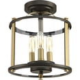 thumbnail image 1 of Progress Lighting P550011-020 Squire Three-Light Semi-Flush Convertible, Antique Bronze, 1 of 1