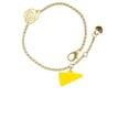 thumbnail image 2 of Delight Jewelry Acrylic 3/4" Yellow Megaphone Gold-tone Rose Link Chain Bracelet, 6.25"+1.75" Extender, 2 of 4
