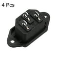 thumbnail image 3 of C14 Panel Mount Plug Adapter AC 250V 10A 3 Pins IEC Inlet Module Plug Power Connector Socket with Cover 4Pcs, 3 of 5
