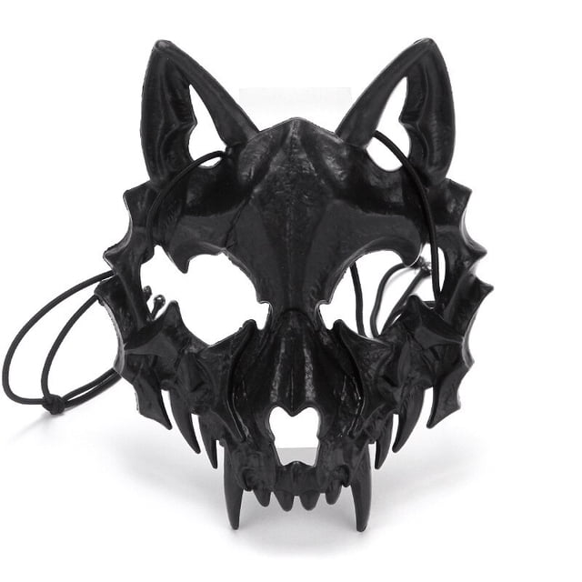Máscara de media cara Unisex, Cosplay de Anime japonés, dragón, Dios, esqueleto, Animal, accesorios de fiesta de Carnaval de Halloween