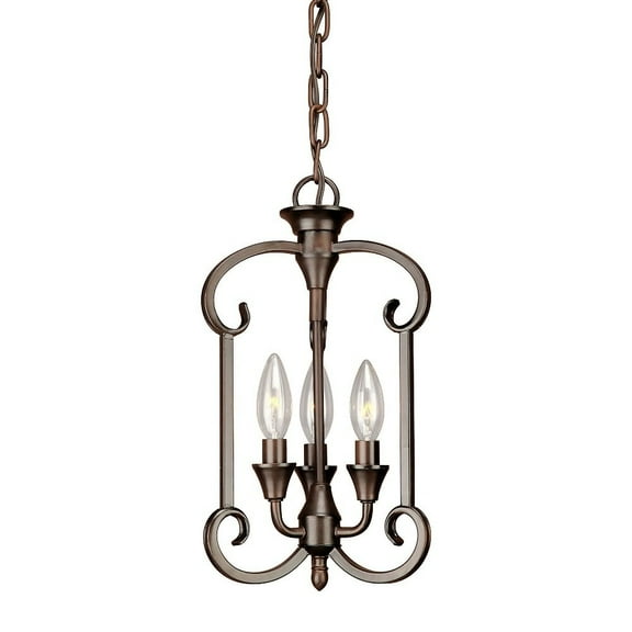 Forte Lighting - Ione - 3 Light Foyer Pendant-15.5 Inches Tall and 9 Inches Wide