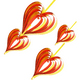 thumbnail image 1 of Yuarrent 4 piezas rojo amor corazón techo colgante remolino decoración forma de corazón colgante brillo cartón colgante San Valentín escaparate Kits de decoración para fiestas No.03 Yuarrent HA003485-03, 1 of 1