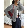 thumbnail image 4 of Women'S Cardigan Sweaters Open Front Cardigan Trendy Chunky Oversized Loose Knit Fall Outfits Gray XL, 4 of 9