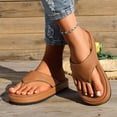 thumbnail image 3 of 2DXuixsh Women's Platform Flip Flops Solid Color Height Increasing Beach Sandals with Rhinestones Stylish Simple EVA Slides Size 8, 3 of 6