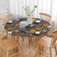 thumbnail image 3 of Halloween Ghost Pumpkin Pattern Round Fitted Tablecloth with Elastic Edge,Dining Table Cover Waterproof,Outdoor Round Tablecloth for Camping,Dining,Indoor and Outdoor, 3 of 7
