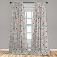 thumbnail image 5 of Ambesonne Moroccan Curtains, Quatrefoil, Pair of 28"x63", Blue Green, 5 of 5
