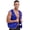 Royal Blue, variant on iiniim Mens Arabian Prince Lamp Roleplay Costume Stain Vest Gold Trim Sleeveless Open Front Waistcoat Dark Purple XL