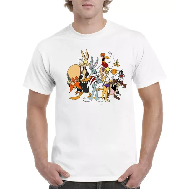 Camisas Para Hombre Blancas Looney Tunes Diseños Basquetbol