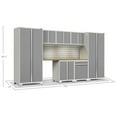 thumbnail image 4 of NewAge Products Pro Series Platinum 8 Piece Cabinet Set, Heavy Duty 18-Gauge Steel Garage Storage System, Slatwall / LED Lights Included, 4 of 10