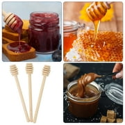 Honey Stirrer Fruits Jam Kitchen Dipper Wooden Coffee Bee Spoon Honeycomb 3 Pcs