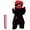 Black - Red Hair, variant on Cursed Comfort Onesie, Big Mouth Monster Frog Onesie, Oversized Plush Fleece One Piece Pajamas, Funny Unisex Jumpsuit for Lounging and Pajama Parties