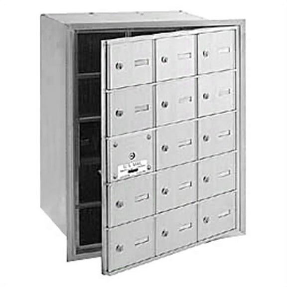 4B Horizontal Mailbox - 15 A Doors (14 usable) - Aluminum - Front Loading - USPS Access