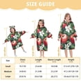 thumbnail image 4 of FORMRS Wearable Blanket Hoodie with Sleeves for Kids Cozy Flannel Sweatshirt, Red Apple Pattern, 4 of 7