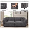 thumbnail image 4 of Aukfa 78" Sofa Couch, 3 Seater Living Room Sofa Set, Boucle Fabric, Gray, 4 of 7