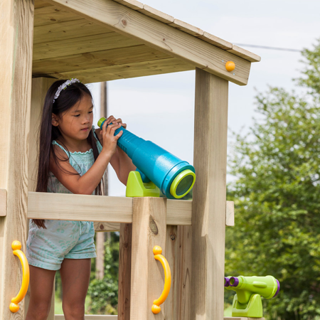 Blue Rabbit Play Mega Telescope for Outdoor Playsets, Orange/Lime Green