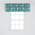 thumbnail image 2 of Ambesonne Floral Window Valance, Peony Bouquet Celebration Themed Illustration on Dotted Vintage Style Background, Curtain Valance for Kitchen Bedroom Decor with Rod Pocket, 54" X 18", Multicolor, 2 of 3