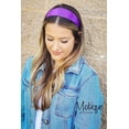 thumbnail image 3 of Motique Accessories Purple 2 inch Wide Satin Hard Headband with No Teeth Head Band for Women and Girls, 3 of 4