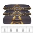 thumbnail image 2 of 3 Pcs Soft Bedding Set, Includes 1 Duvet Cover with Zipper And 2 Pillow,Shams Eiffel Tower King(102"×90"), 2 of 8