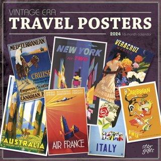 France: Vintage Travel Posters 2024 Calendrier mural : Pomegranate