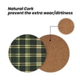 thumbnail image 4 of Multi-Shape Mdf Cork Coaster 4 Pieces Of Anti-Slip, Anti-Wear And Anti-Fouling 3.9in Easy To Clean And Stable Structure Springgreen Buffalo Plaid Check Tartan Scotland_41650_4 Round Shape, 4 of 7