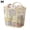 beige M, variant on Foldable Nylon Mesh Laundry Basket with Handles, Large Capacity Collapsible Tote Bag for Clothes Storage, Bathroom Dorm Travel Beach