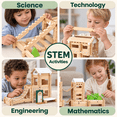 thumbnail image 6 of Jovi-mindly Wooden Building Blocks for Kid Age 4+, STEM Learning, 107 Pcs, Interlocking Educational Toys, 6 of 10