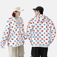 thumbnail image 4 of Fotbe Red Blue Polka Dots Chaqueta con Protección Solar UPF 50+ para Hombre y Mujer, Camisa con Capucha y Bolsillos-Medium, 4 of 7