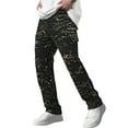 thumbnail image 6 of Men's Cargo Pants Workout Outdoor Loose Straight Leg Pocket Casual Comfortable Durable Stretchable Trousers Camouflage2 185, 6 of 9