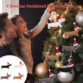 thumbnail image 2 of Adornos navideños para árbol de Navidad, forma de perro salchicha, adorno colgante para ventana, 4 piezas, n.º 4286, 2 of 4