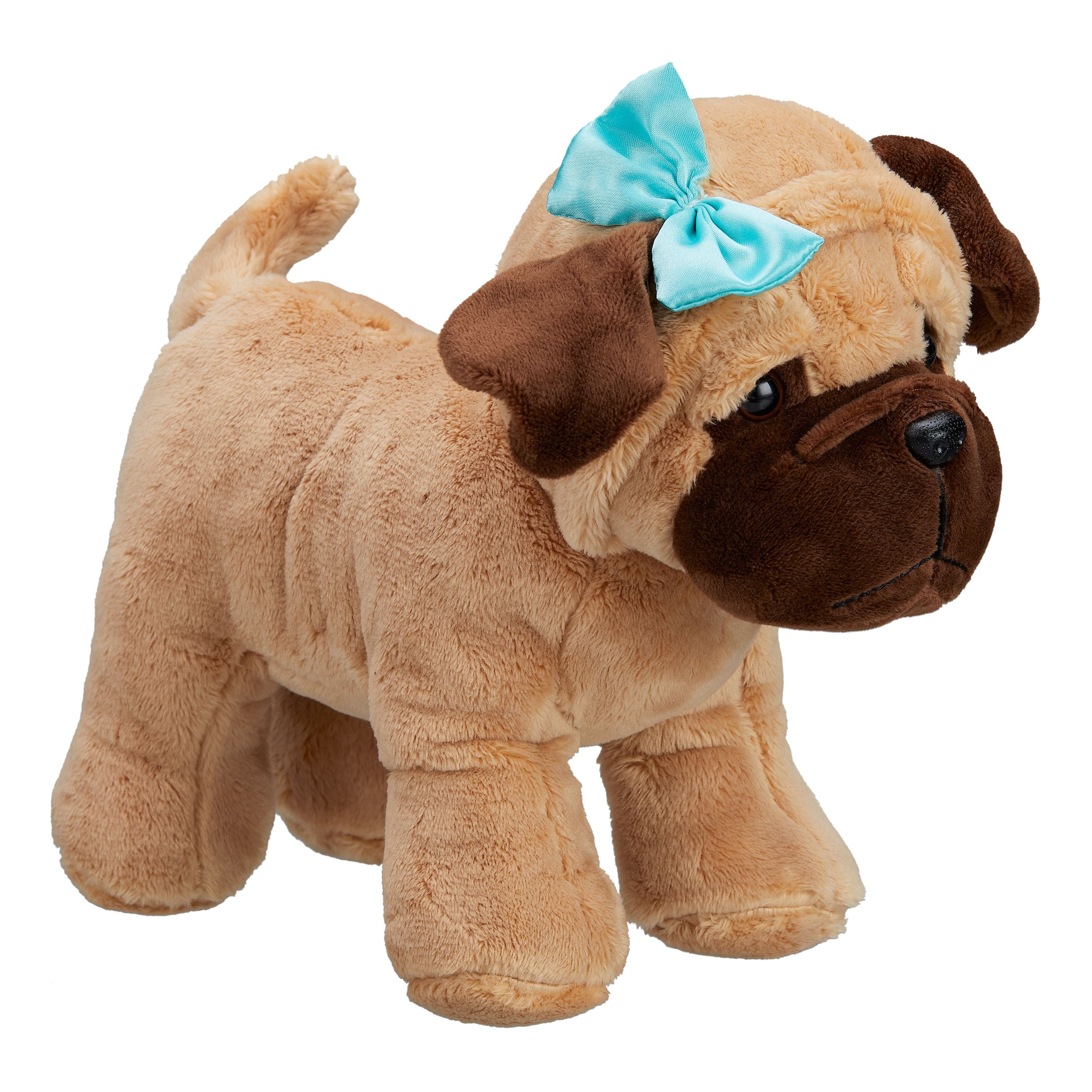 Plush Dog with Travel Carrier and Comb Stuffed Animal Toy Set, 3 Pieces