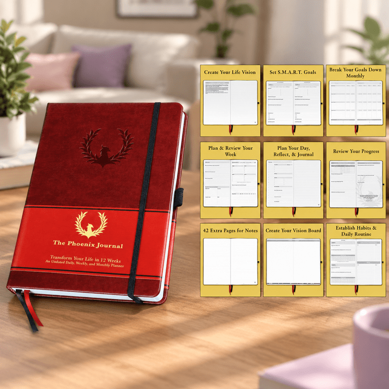 Classic Hardcover 12 Week Weekly Monthly Goal Planner with Daily ...
