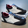 thumbnail image 5 of Men's Wide Toe Box Running Shoes Lace up Low Top Fashion Sneakers Retro Color Block Athletic Walking Shoes White Size 10, 5 of 8